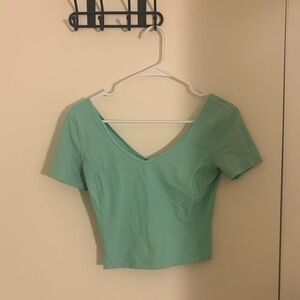 Lululemon Athletica Light Green Crop Top